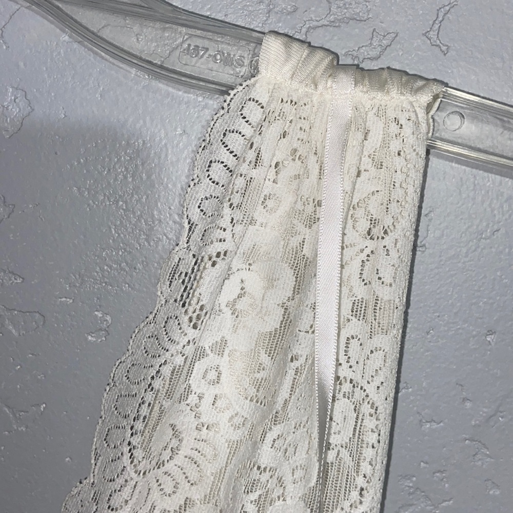 Vintage Olga Lace Front Waist Long Nightgown Bridal Lingerie Size Small - Picture 8 of 16
